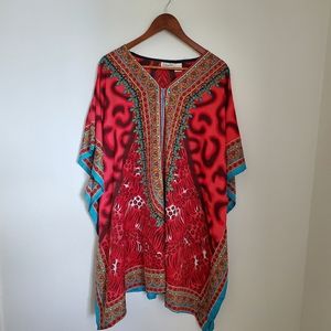 Sante Classics | Red Multi Print Boho Style Tunic